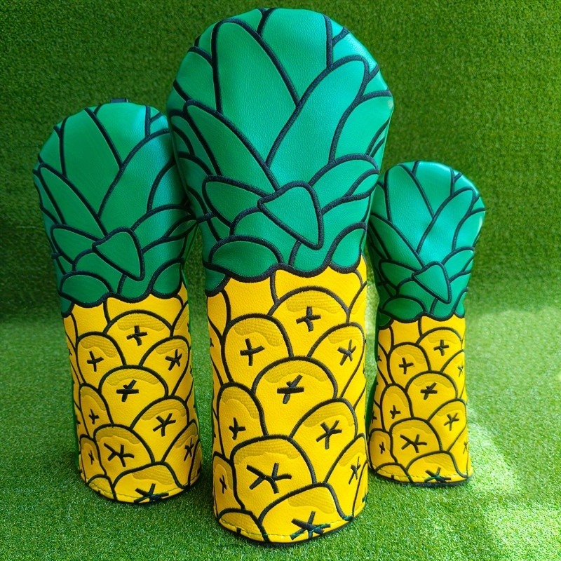 Golf Equipment Organizer - Ananas-Golfschläger-Kopfbedeckung mit dickem Plüschfutter – robustes