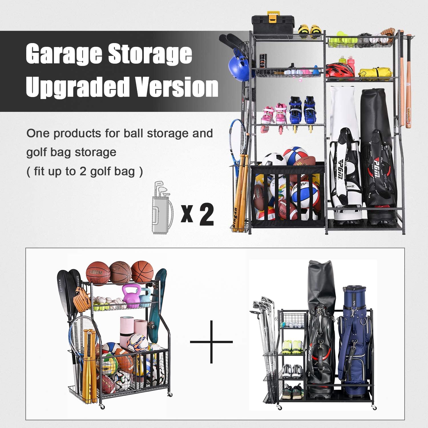 Garagen-Sportgeräte-Aufbewahru – Golf Equipment Organizer For Garage Bewertung und Preis