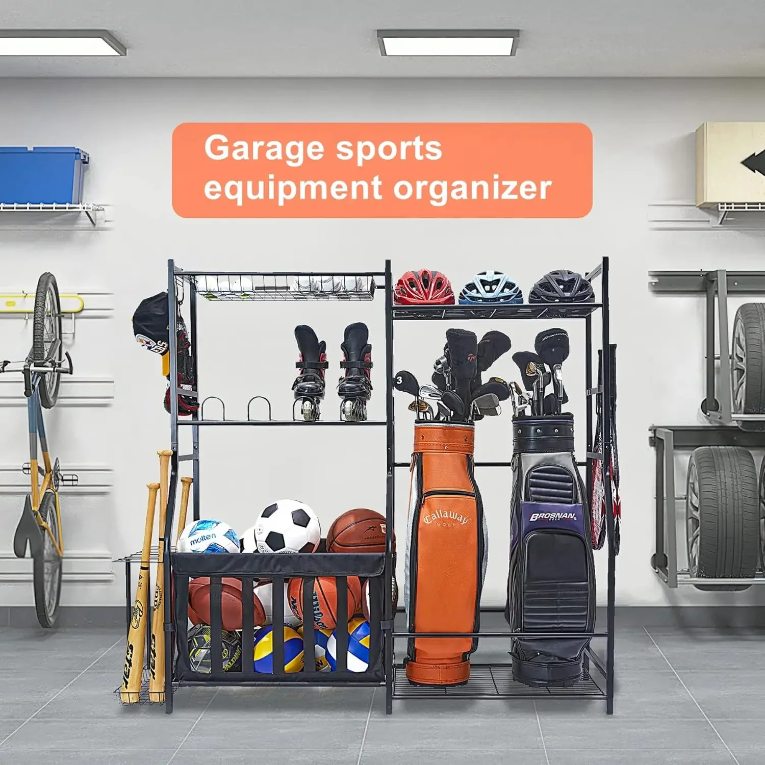 Garagen-Sportgeräte-Organizer  – Golf Equipment Organizer For Garage Bewertung und Preis