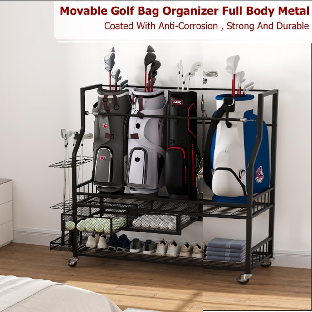 Golfbag-Aufbewahrungsregal mit – Golf Equipment Organizer For Garage Bewertung und Preis