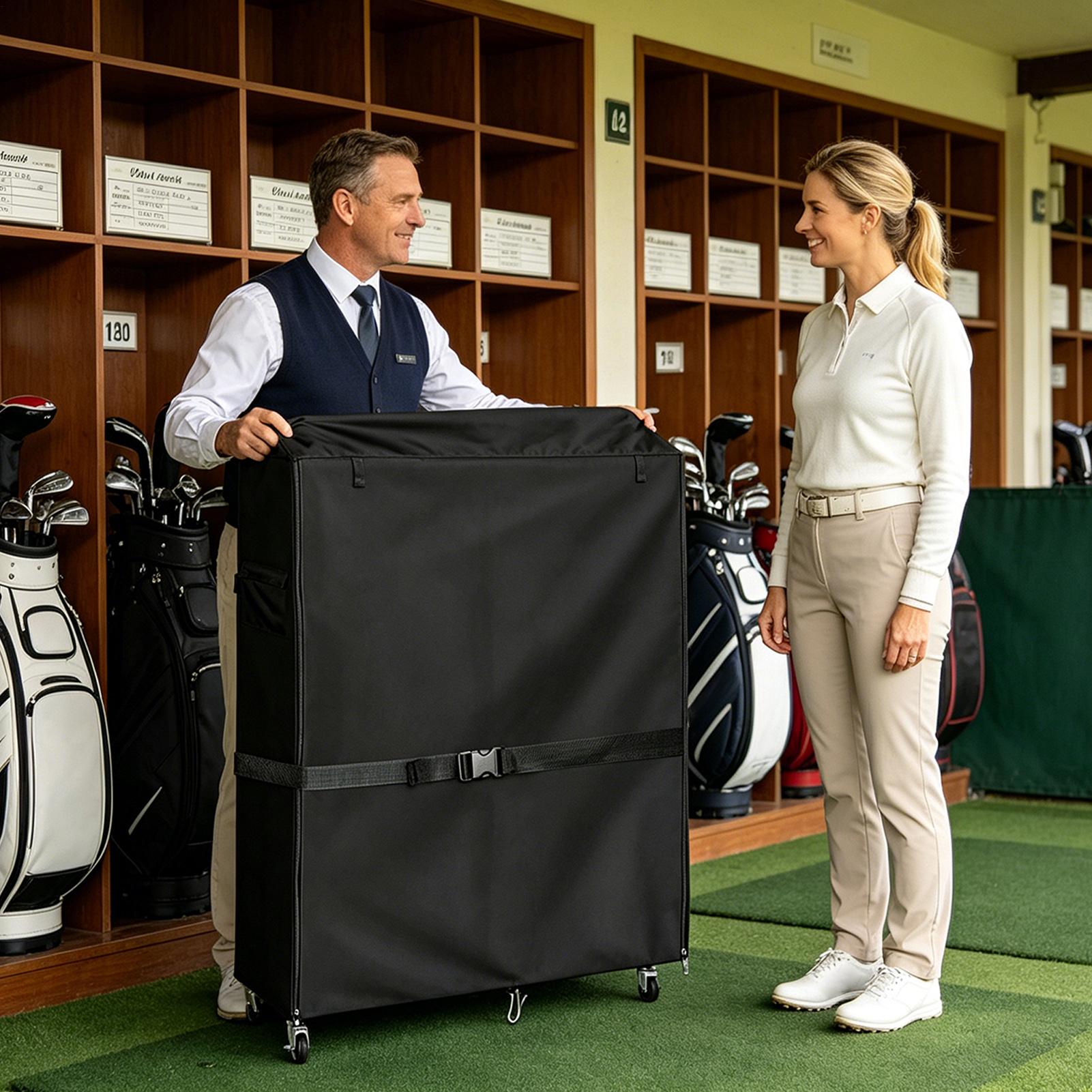 Golfbag-Ständerabdeckungen aus – Golf Equipment Organizer For Garage Bewertung und Preis